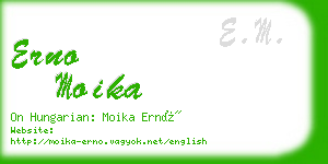 erno moika business card